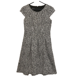 AB Studio Black and White Patterned Dress